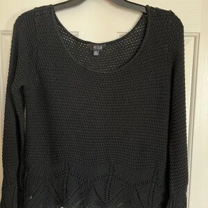 Ana Black Crochet Sweater